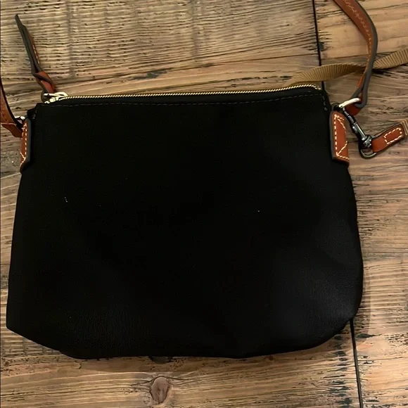 Dooney & Bourke Black and Brown Crossbody Bag with Leather Strap - Picture 2 of 7